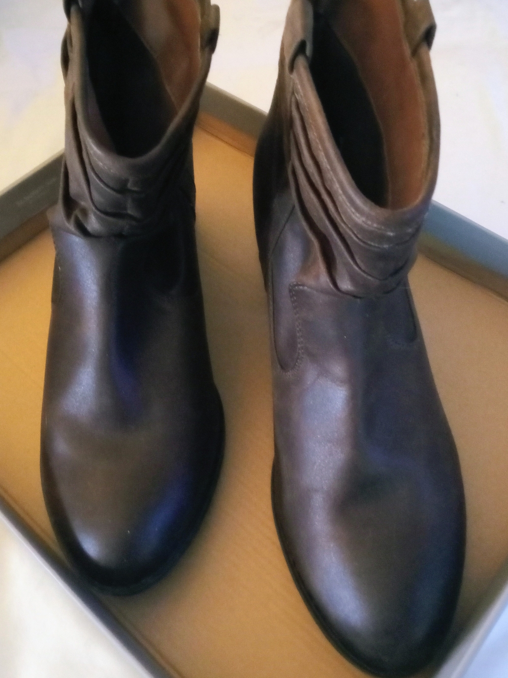 Brown Leather Ankle Boots - Classic Slip-On Style